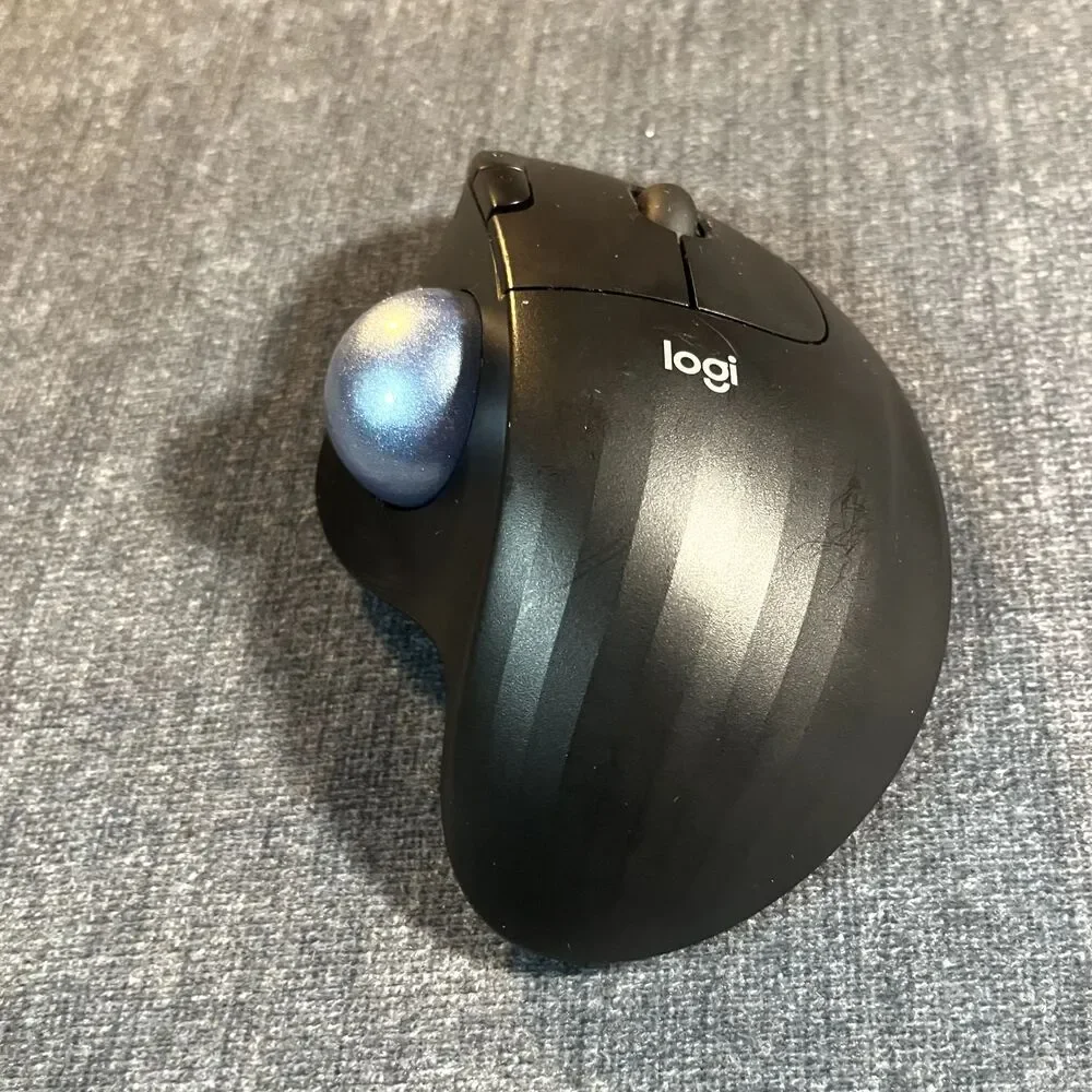 Logitech Ergo M575S Wireless Trackball Mouse Black Tested Working With Receiver